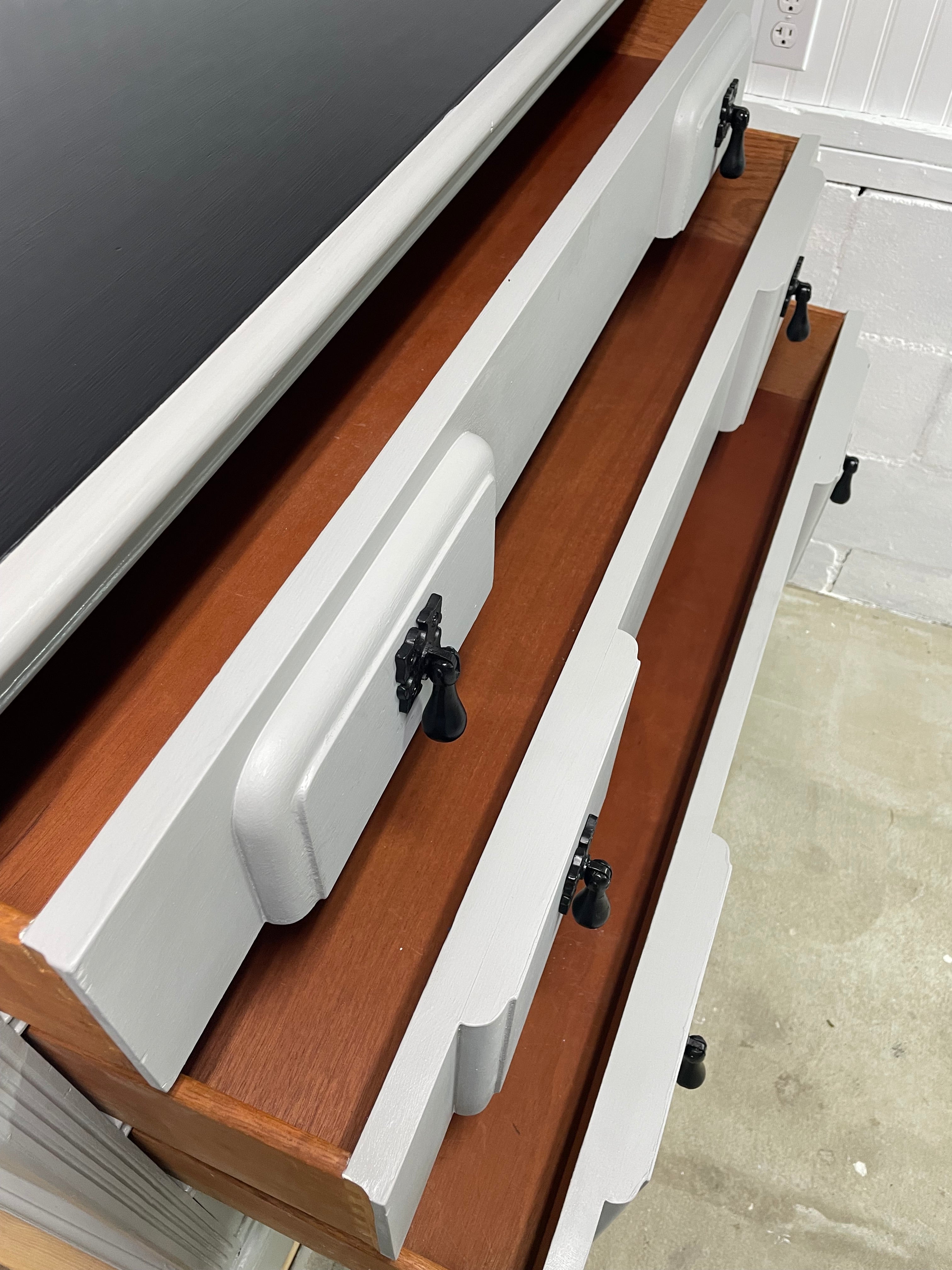 Vintage Dresser--Gray/Black